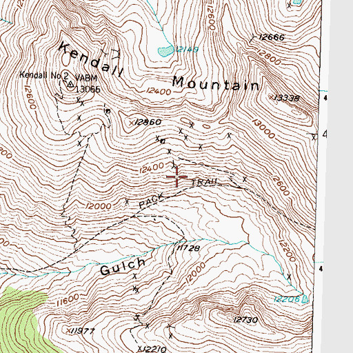 Topographic Map of Buckeye Mine, CO