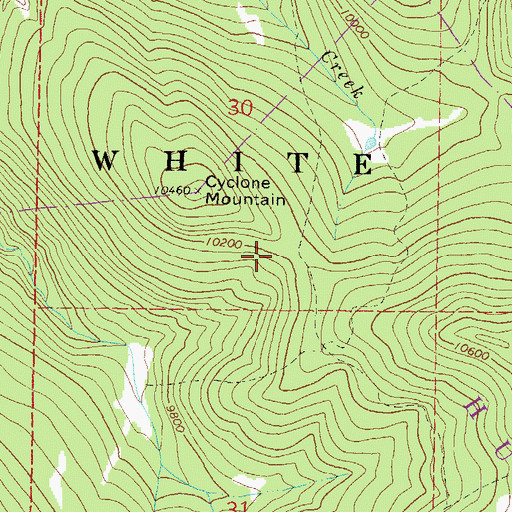 Topographic Map of Wellington Mine, CO