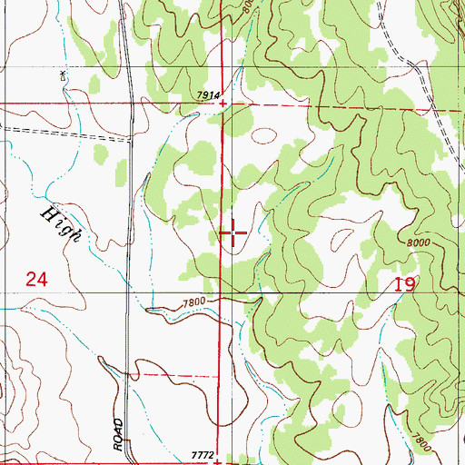 Topographic Map of Albany Mine, CO