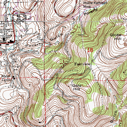 Topographic Map of Chicago Tunnel Mine, CO
