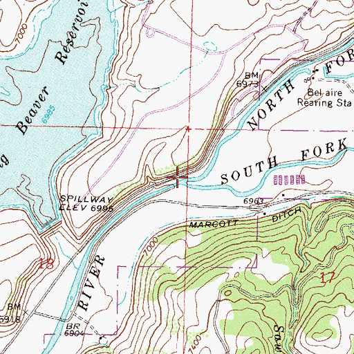 Topographic Map of South Fork White River, CO