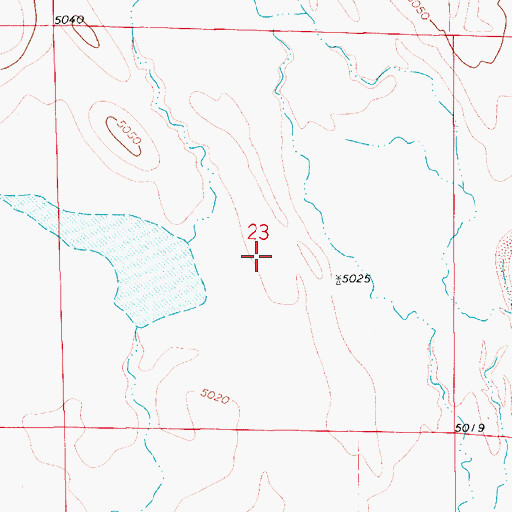 Topographic Map of Grover Mine, CO