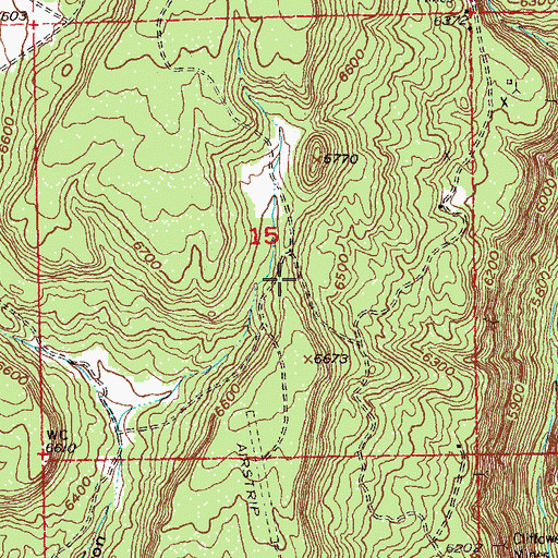 Topographic Map of Powder Horn Incline Mine, CO