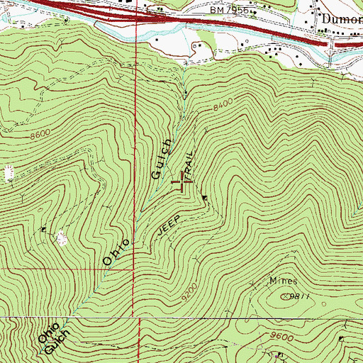 Topographic Map of Blue Ridge Tunnel Mine, CO