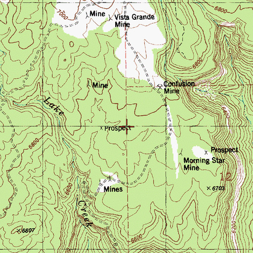 Topographic Map of Lode Mine, CO