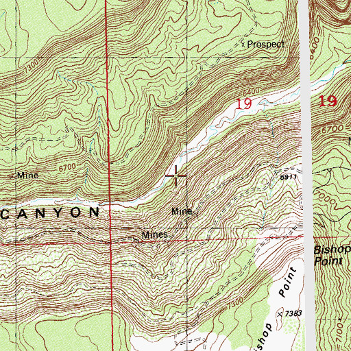 Topographic Map of Marie Mine, CO