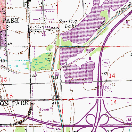 Topographic Map of Bullfrog Station School (historical), IL