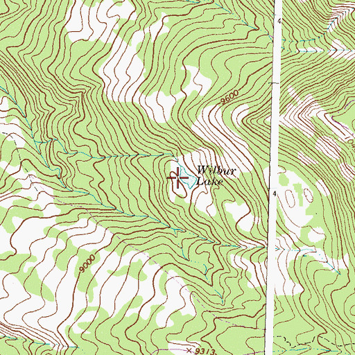 Topographic Map of Wilbur Lake, CO