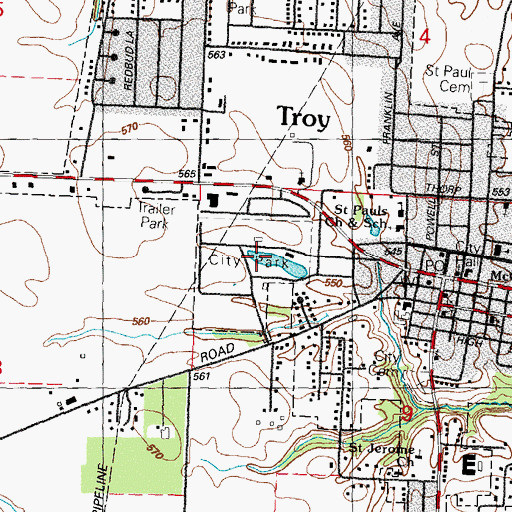 Topographic Map of City Park, IL