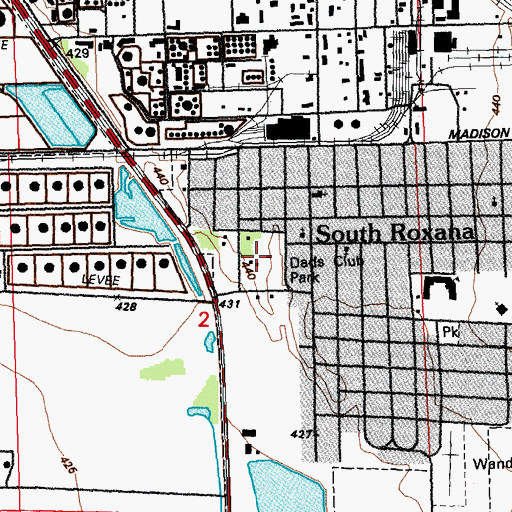 Topographic Map of Dads Club Park, IL