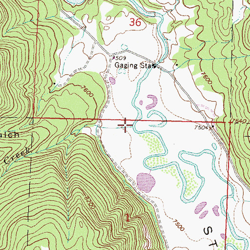 Topographic Map of Hazard Creek, CO