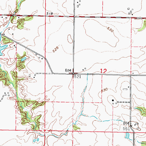 Topographic Map of Forrest School (historical), IL