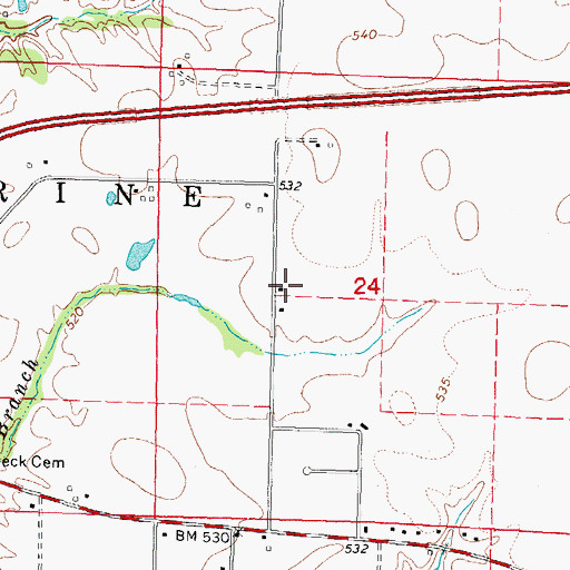 Topographic Map of Giger School (historical), IL