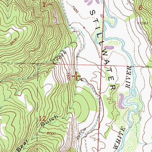 Topographic Map of Bear Gulch, CO