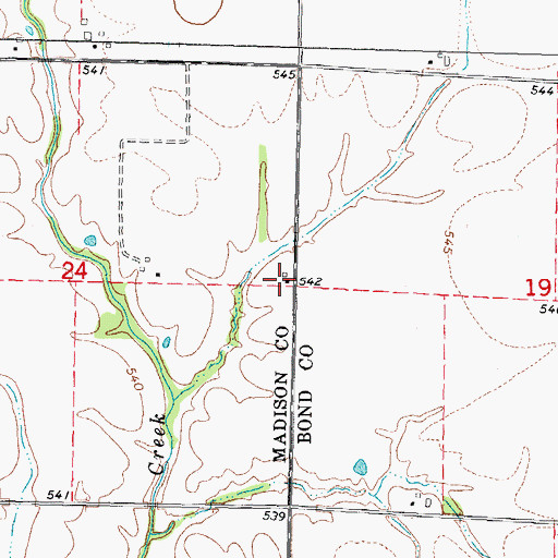 Topographic Map of IXL School (historical), IL