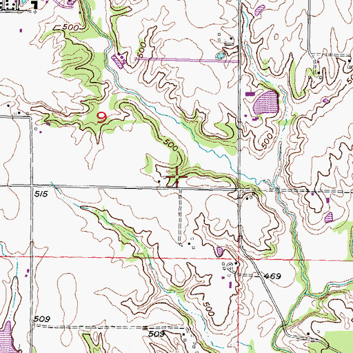 Topographic Map of Linden School (historical), IL