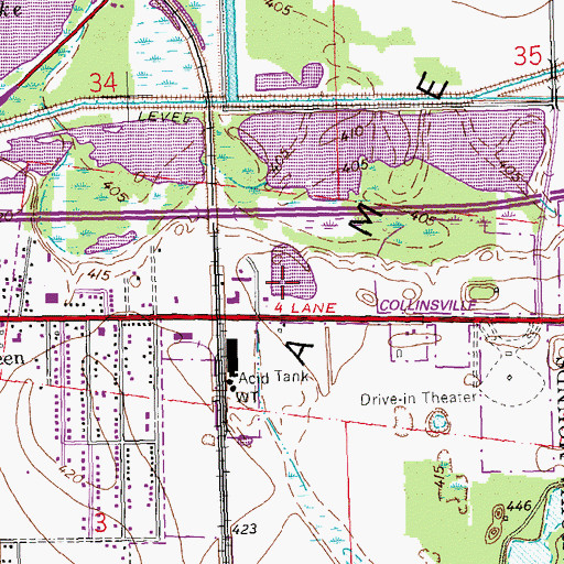 Topographic Map of Madison Kennel Club (historical), IL