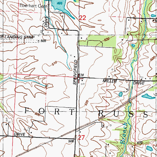 Topographic Map of Progress School (historical), IL