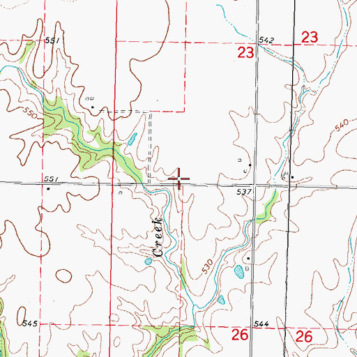 Topographic Map of Rudy School (historical), IL