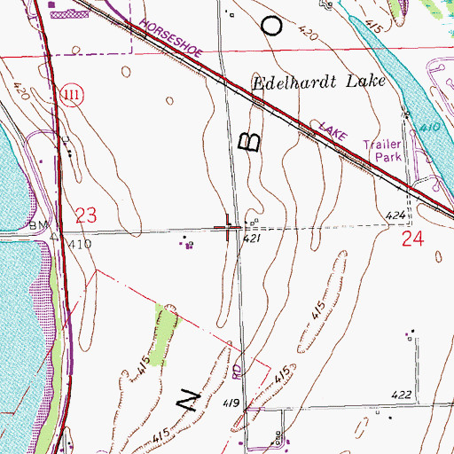 Topographic Map of Sand Prairie School (historical), IL