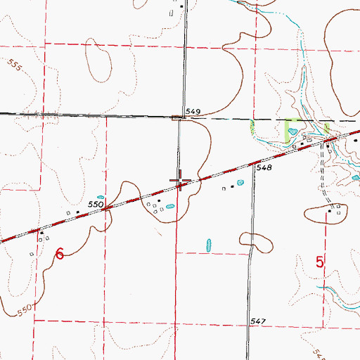 Topographic Map of Tontz School (historical), IL