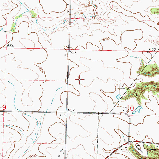 Topographic Map of Bethel School (historical), IL