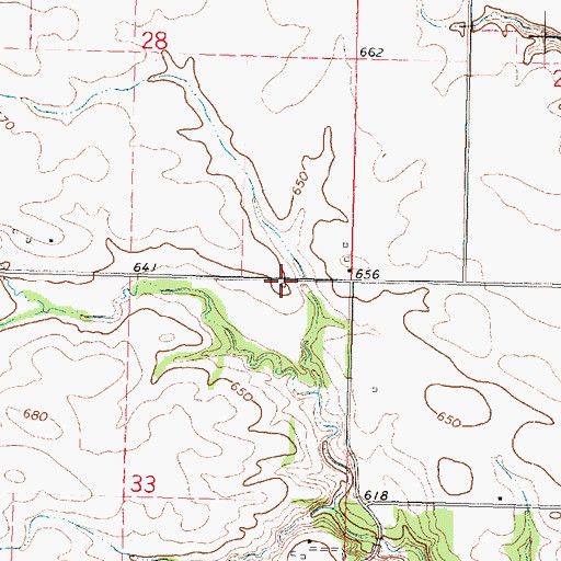 Topographic Map of Burson School (historical), IL