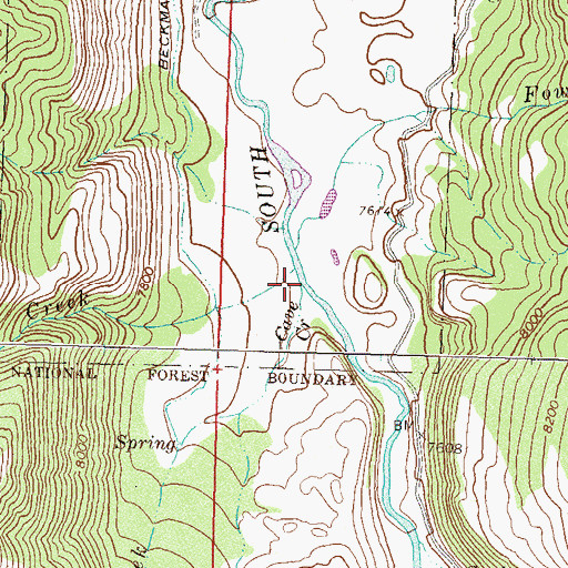Topographic Map of Cave Creek, CO