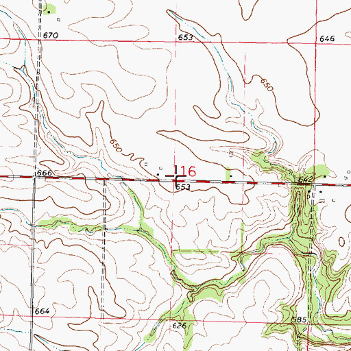 Topographic Map of Whitefield Town Hall, IL