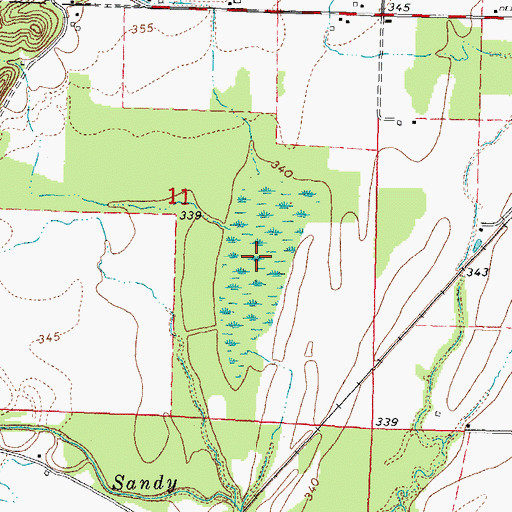 Topographic Map of Hogskin Bottoms, IL