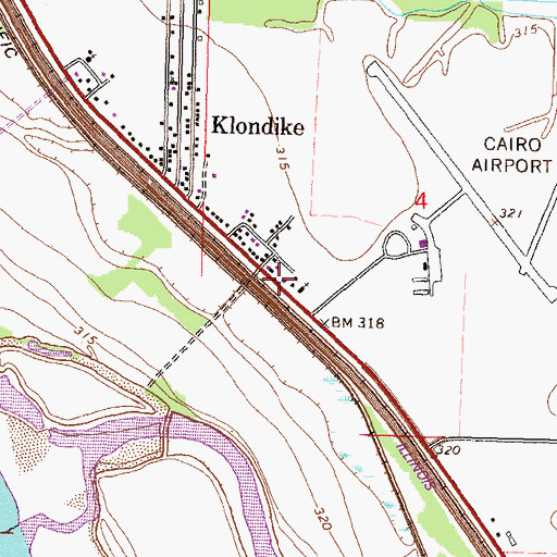 Topographic Map of Kilgore School (historical), IL
