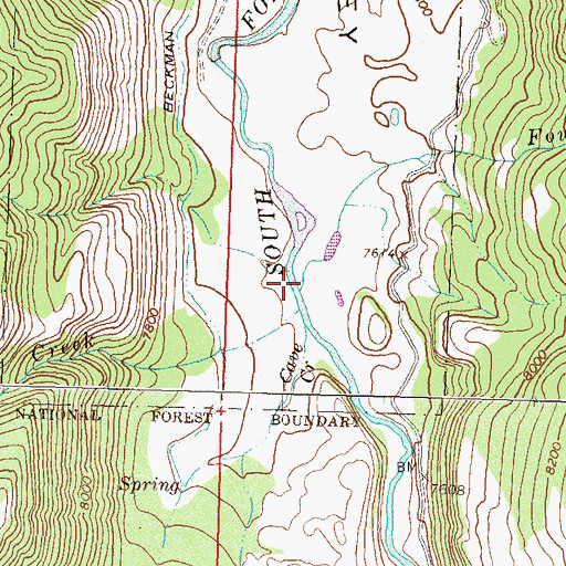Topographic Map of Fowler Creek, CO