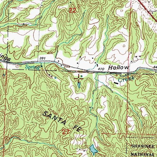 Topographic Map of Pence School (historical), IL