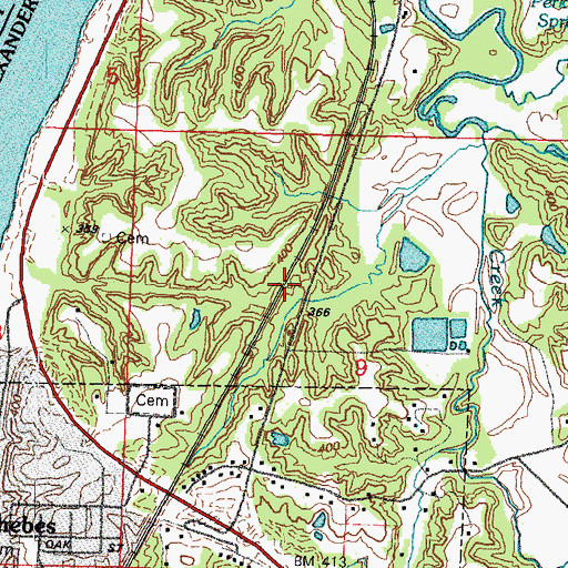 Topographic Map of South Junction, IL