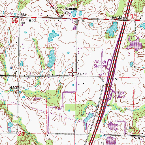 Topographic Map of Robinson School (historical), IL