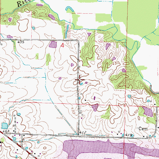 Topographic Map of Rodgersville, IL