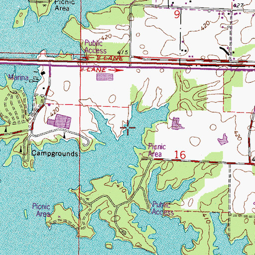 Topographic Map of School Number 38 (historical), IL
