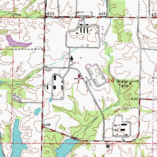 Topographic Map of Stringtown School (historical), IL