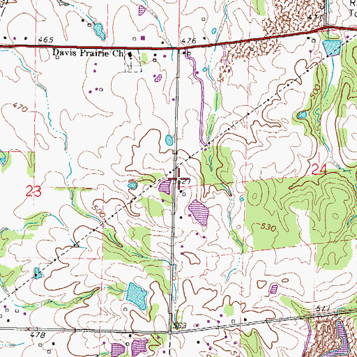 Topographic Map of Wilson School (historical), IL