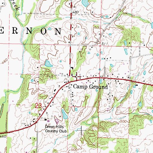 Topographic Map of Camp Ground School (historical), IL