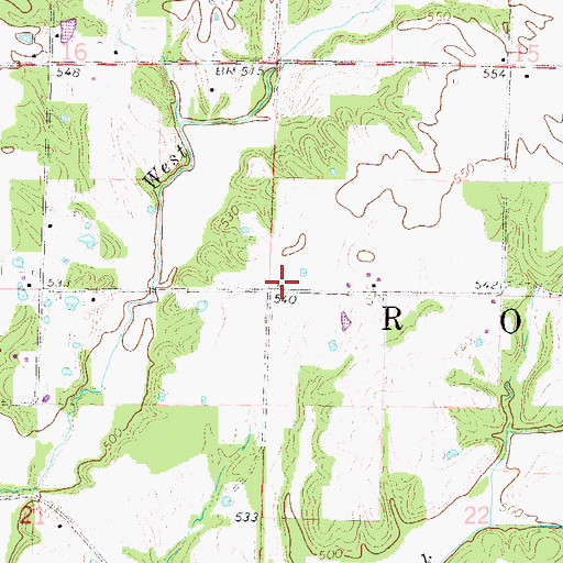 Topographic Map of Central School (historical), IL
