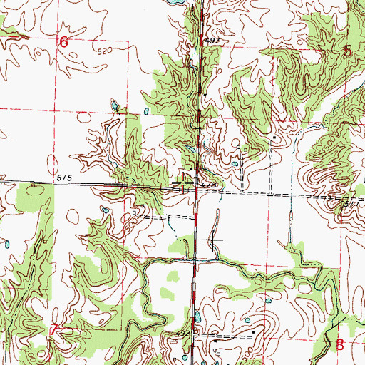 Topographic Map of Climax School (historical), IL