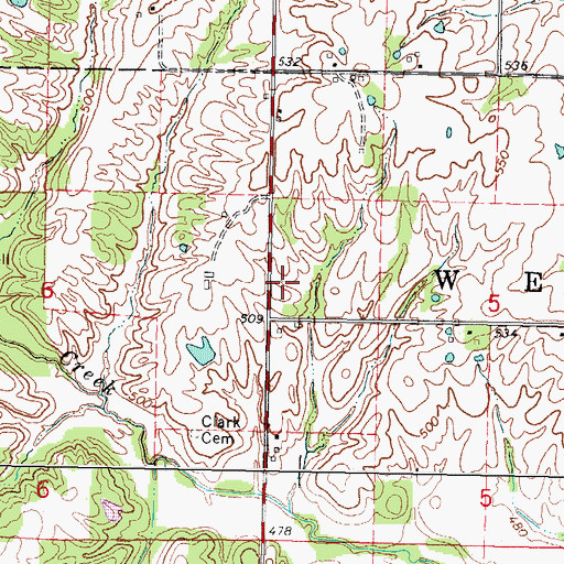 Topographic Map of George College School (historical), IL