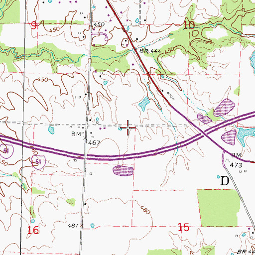 Topographic Map of Hebron School (historical), IL