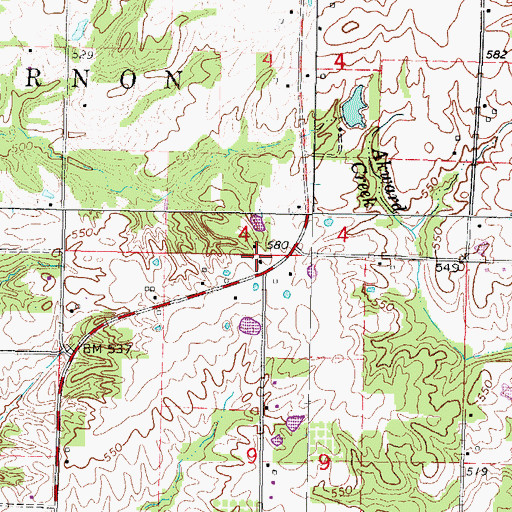 Topographic Map of Hopewell School (historical), IL