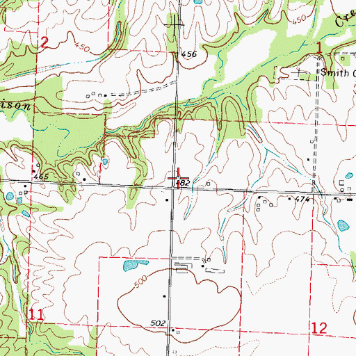 Topographic Map of Hopper School (historical), IL