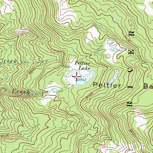 Topographic Map of Peltier Lake, CO