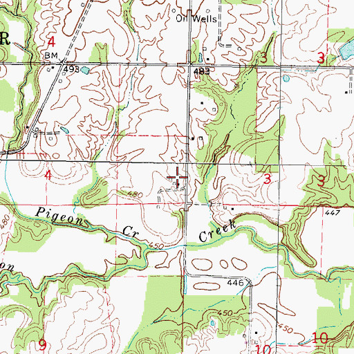 Topographic Map of Maple Grove School (historical), IL