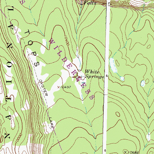 Topographic Map of White Springs, CO