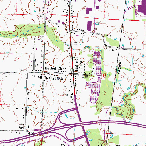 Topographic Map of Morganville, IL